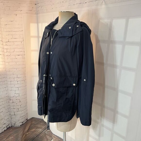 French Connection Navy Hooded Lightweight Water Resistant Fall Jacket Size XS - Picture 3 of 12